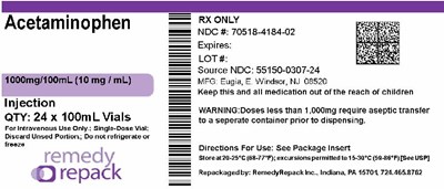 Mm3 (Acetaminophen 1000mg 100ml(10 mg   mL) 70518 4184 02)